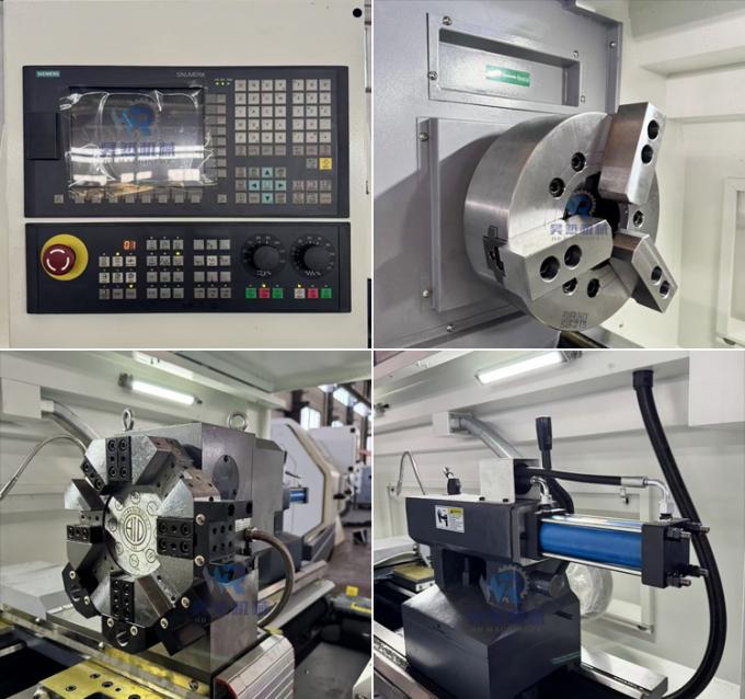 380V Ck6163 M&aacute;quina de torno CNC autom&aacute;tico horizontal con taladro de husillo de 105 mm 1