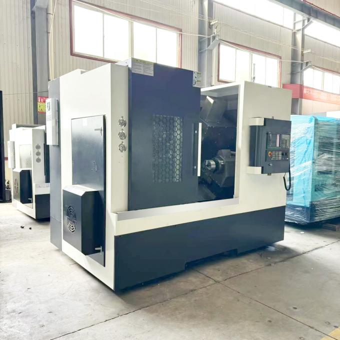 Espinilla doble cama inclinada Autom&aacute;tico Torno CNC TCK56Y Con Sub Espinilla Drive Torno de Torno CNC 0