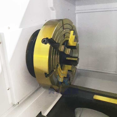 Qk1322 Doble chuck horizontal cama plana automática de roscado de tubería CNC máquina de torno para metal